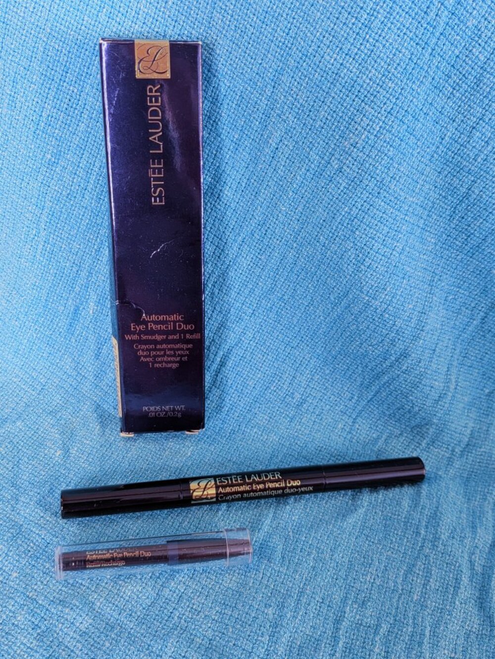 Estee Lauder Automatic Eye Pencil Duo with Brush and 1 Refill Royal Blue #34